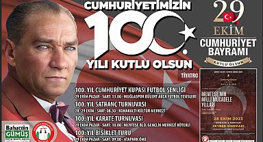 Menteşe Belediyesi'nden Cumhuriyetin 100. yılına özel etkinlikler