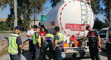 Mersin'de ağır tonajlı araçlar denetlendi