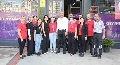 Mezitli'de ücretsiz giyim mağazası açıldı