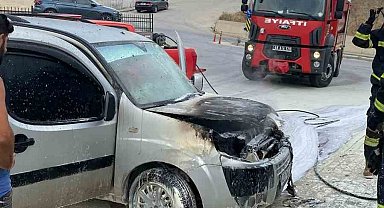 Milas'ta araç yangını panikletti