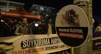 Muğla'da İsrail'in Gazze'ye saldırıları protesto edildi