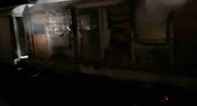 Muş'ta seyir halindeki trende yangın çıktı