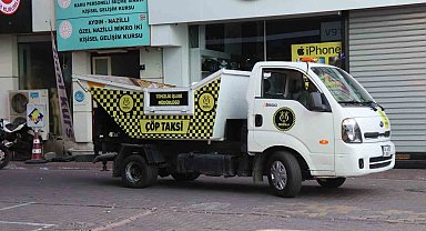 Nazilli'de çöp taksi hizmet vermeye başladı