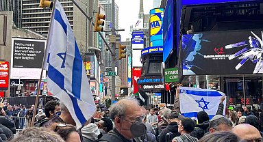 New York'ta Filistin ve İsrail destekçileri karşı karşıya geldi