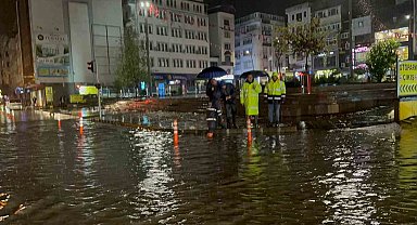 Ordu'da sel sonrası su tahliye çalışmaları sürüyor
