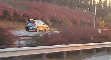 Otoyolda ters şeritten son sürat ilerledi