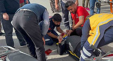 Pazar alışverişinden motosikletiyle dönen yaşlı adam kazada ağır yaralandı