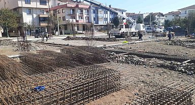 Pazaryeri inşaatının alt yapısı tamam