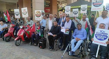 Şanlıurfa'da engellilerden Filistin'e destek