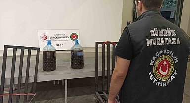 Sarp Sınır Kapısı'nda el arabası içerisinde gizlenmiş kestane balı ele geçirildi