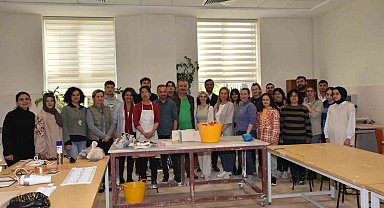 Seramik üzerine öğrencilere yeteneklerini sunma fırsatı verildi