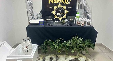 Seyyar dolap içinde özel düzenekle uyuşturucu yetiştiren şahıs yakalandı