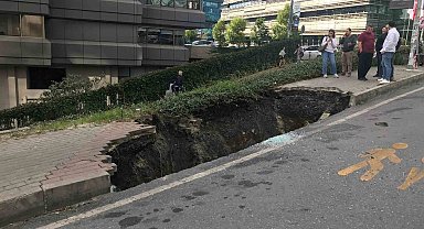 Şişli'de kaldırım çöktü, 5 metre derinliğindeki çukura düşen kadın yaralandı