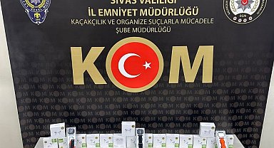 Sivas'ta kaçak elektronik eşyalar ele geçirildi