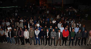 Siverek'te İsrail'in Gazze'deki hastane saldırısına tepki