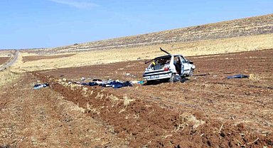 Siverek'te takla atan otomobilin sürücüsü ağır yaralandı