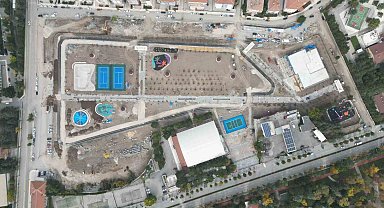 Sportif temalı Millet Bahçesi'nde yol ve otopark çalışmaları sürüyor