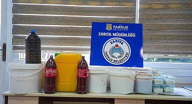 Tarsus'ta etiketsiz, menşei belli olmayan 700 kilogram ürün ele geçirildi