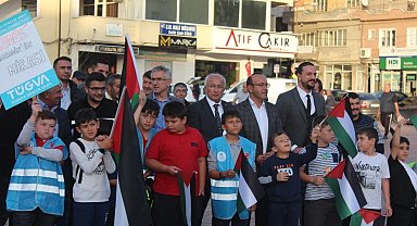 Tavşanlı'dan İsrail'e protesto