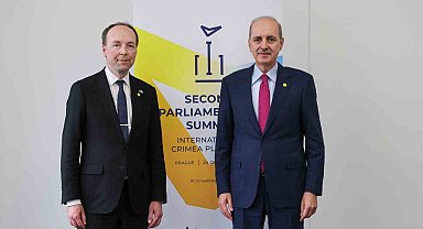 TBMM Başkanı Kurtulmuş, Finlandiya Meclis Başkanı Halla-aho ve Çekya Senato Başkanı Vystrcil ile görüştü
