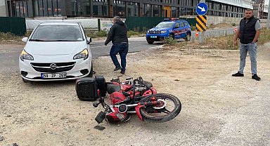 Tekirdağ'da 1 kişinin yaralandığı kaza kamerada