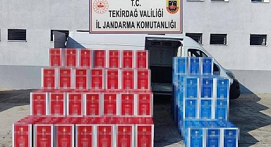 Tekirdağ'da 1 milyon 680 bin adet makaron ele geçirildi