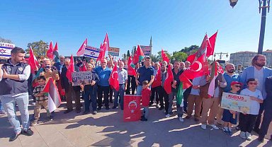 Tekirdağ'da İsrail'e lanet, Filistin'e destek gösterisi