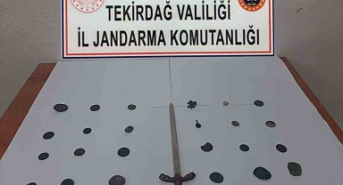 Tekirdağ'da sikke ve kılıç bulundu