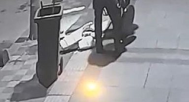 Temizlikçi çöp kovasını kırarken görüntülendi, vatandaş tepki gösterdi