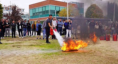 Tepebaşı personeline yangın eğitimi