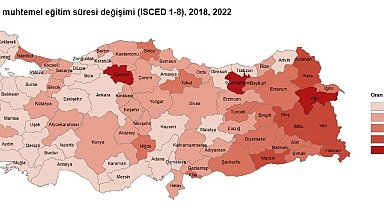TÜİK'e göre Karabük 2022 yılında muhtemel eğitim süresinin en yüksek olduğu ikinci il arasında