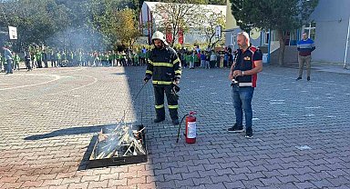 Türkeli'deki okullarda yangın tatbikatı