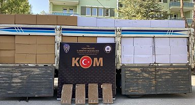 Uşak'ta 4,5 milyon değerinde kaçak makaron ele geçirildi