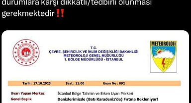 Valilikten Sakarya'nın sahil kesimleri için fırtına uyarısı