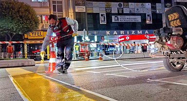 Yalova Belediyesi yaya ve yol çizgilerini yeniliyor