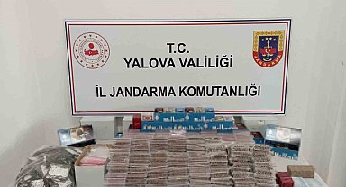 Yalova'da jandarmadan kaçak sigara operasyonu