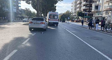 Yeni aldığı motosikletle kaza yapan sürücü ve arkadaşı yaralandı