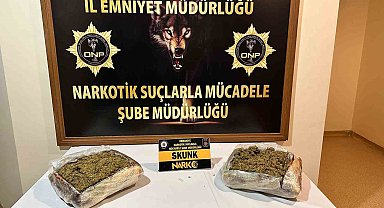 Yolcu otobüsünde 2 kilo 600 gram uyuşturucu ele geçirildi