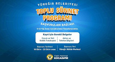 Yüreğir Belediyesi toplu sünnet programı kayıtları başladı