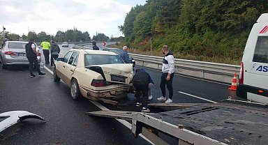 Zonguldak'ta 6 aracın karıştığı zincirleme kaza: 1 yaralı