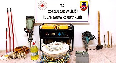 Zonguldak'ta kaçak kazı yapan 7 kişi yakalandı