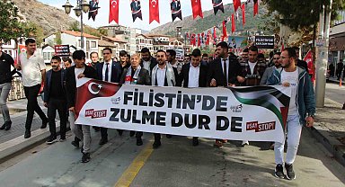 AK Partili gençlerden İsrail'e tepki yürüyüşü