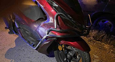 Alkollü motosiklet sürücüsü hastanelik oldu