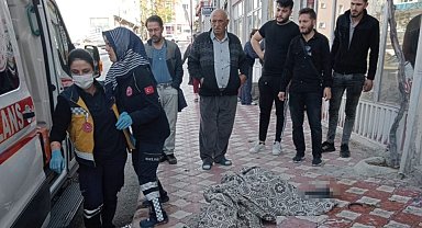 Balkondan düşen yaşlı adamın feci ölümü kamerada