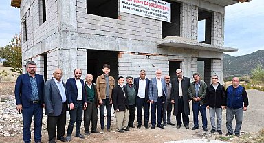 Başkan Başdeğirmen Kur'an Kursu inşaat çalışmalarını inceledi