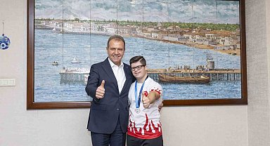 Başkan Seçer, Avrupa Şampiyonu Musa Alan ile bir araya geldi