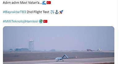 Bayraktar TB3 SİHA 2. uçuş testini tamamladı