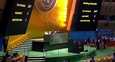 BM Genel Kurulu'ndan ABD'nin Küba'ya yönelik ambargosunu sonlandırmasını talep eden karar tasarısına onay