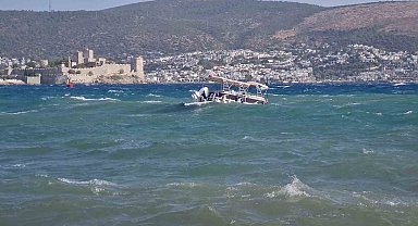 Bodrum'u fırtına vurdu
