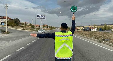 Bolvadin'de jandarmadan trafik denetimi